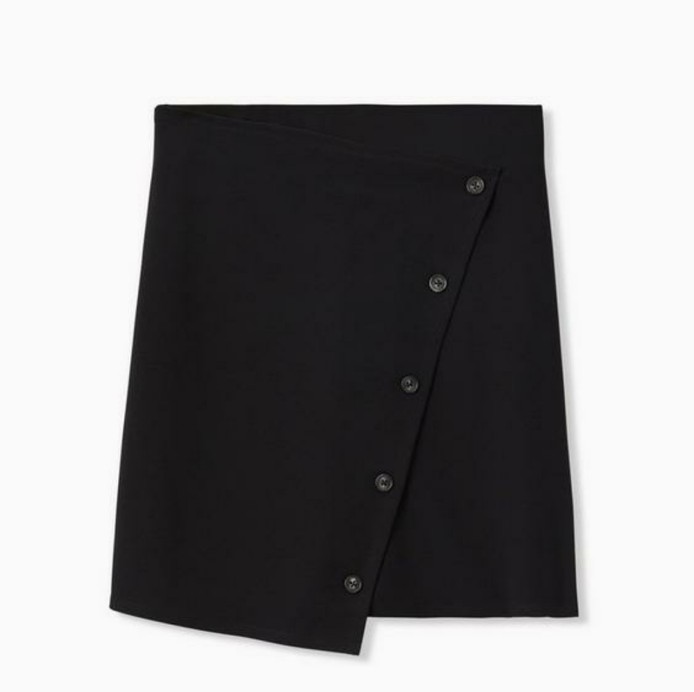 Torrid Black Side button Midi Pencil Skirt 5X scuba knit